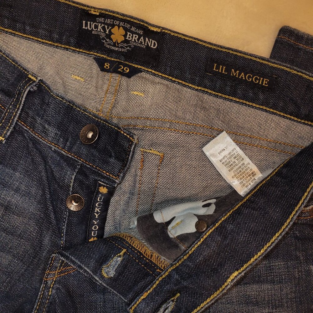 Lucky Brand Lil Maggie Jeans 8/29 Dark Blue Wash